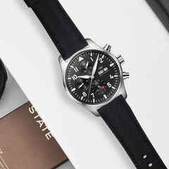 IWC Pilot Straps - Canvas Black