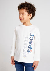 L/s t-shirt for boy - Cream - Be Chic