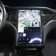 Genuine Forged Carbon Fiber Touch Screen Trim for Model X (Gloss) 2015-2021 - PimpMyEV