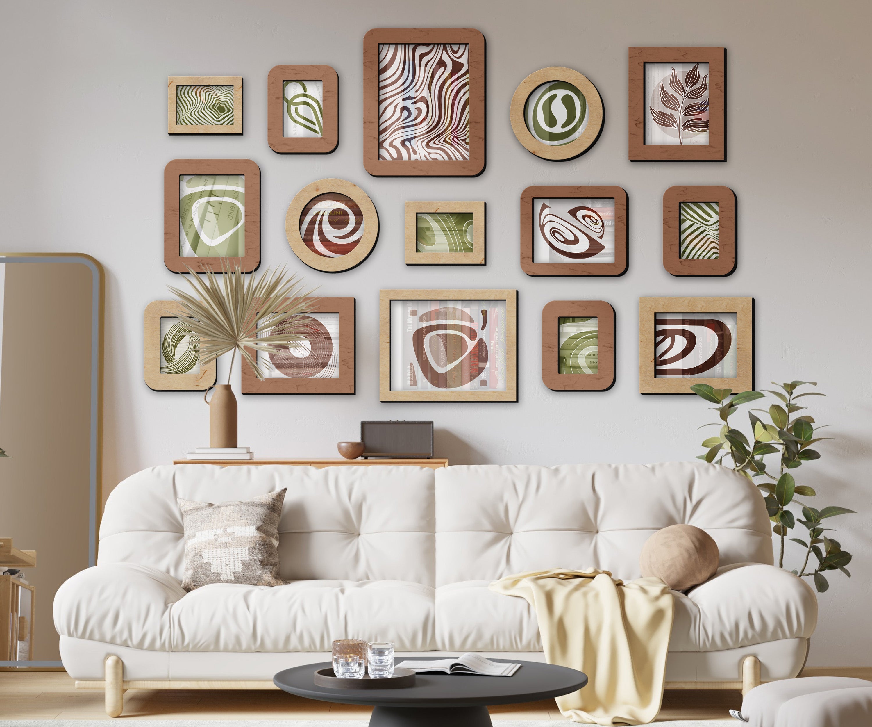 Wall Mounted Wooden Picture Frame Set | Large Photo Gallery Collage - The Frame Depot