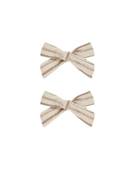 BOWS, SET OF 2 || SADDLE STRIPE